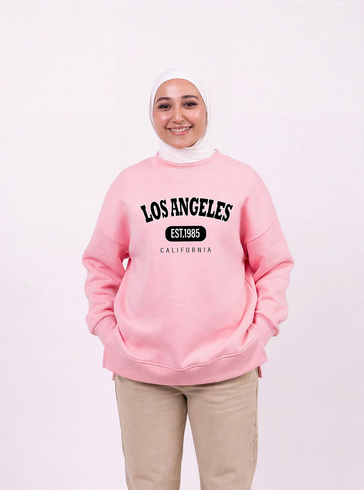 Los Angeles pink comfy-go sweatshirt