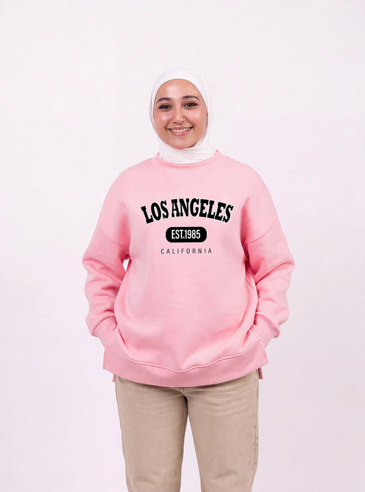 Los Angeles pink comfy-go sweatshirt