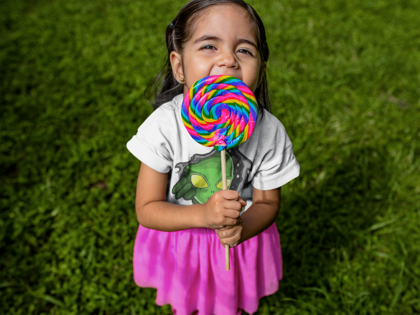 alien white kids t-shirt