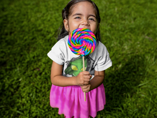 alien white kids t-shirt